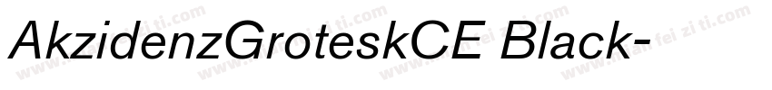 AkzidenzGroteskCE Black字体转换